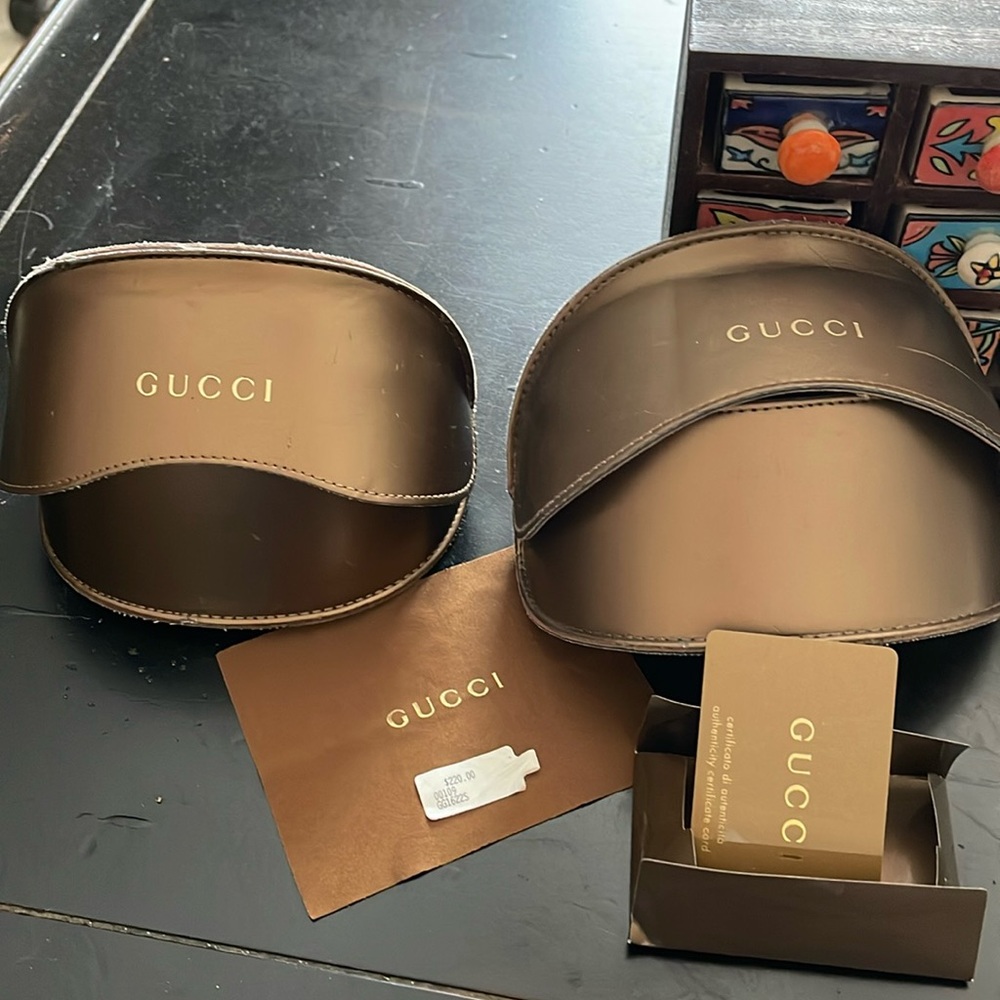 Gucci Brown Sunglasses Case Set of Two